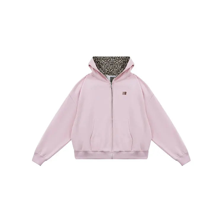 Leopard Print Oversized Hoodie & Wide Leg Loungewear Set