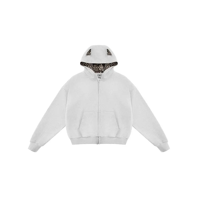 Leopard Print Oversized Hoodie & Wide Leg Loungewear Set