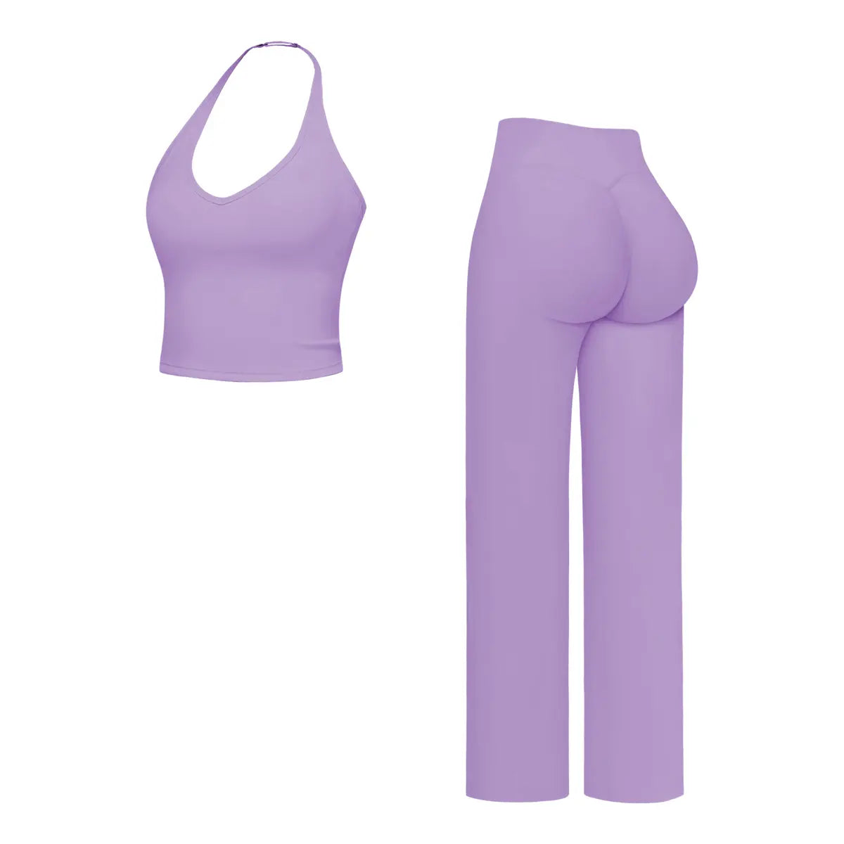 Women’s Two-Piece Sport Set – Crop Cami Top & Flare Pants for Yoga & Gym