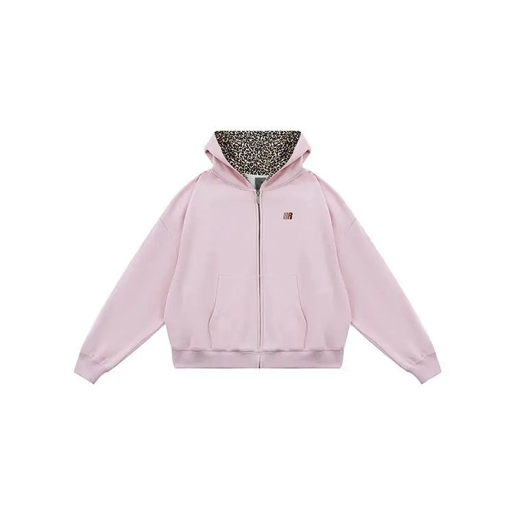 Leopard Print Oversized Hoodie & Wide Leg Loungewear Set