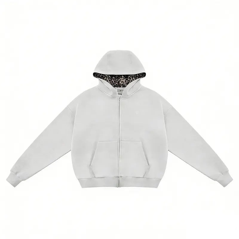 Leopard Print Oversized Hoodie & Wide Leg Loungewear Set